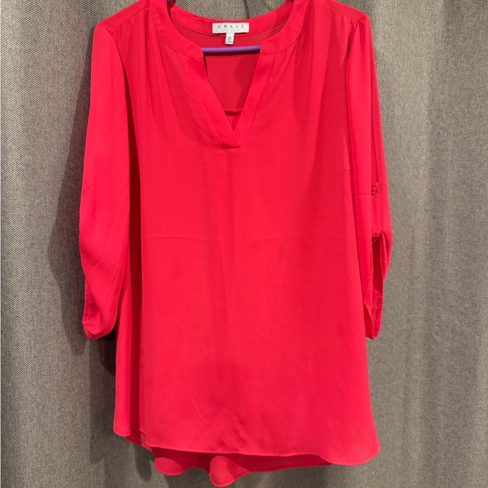 Chaus Vibrant red Blouse